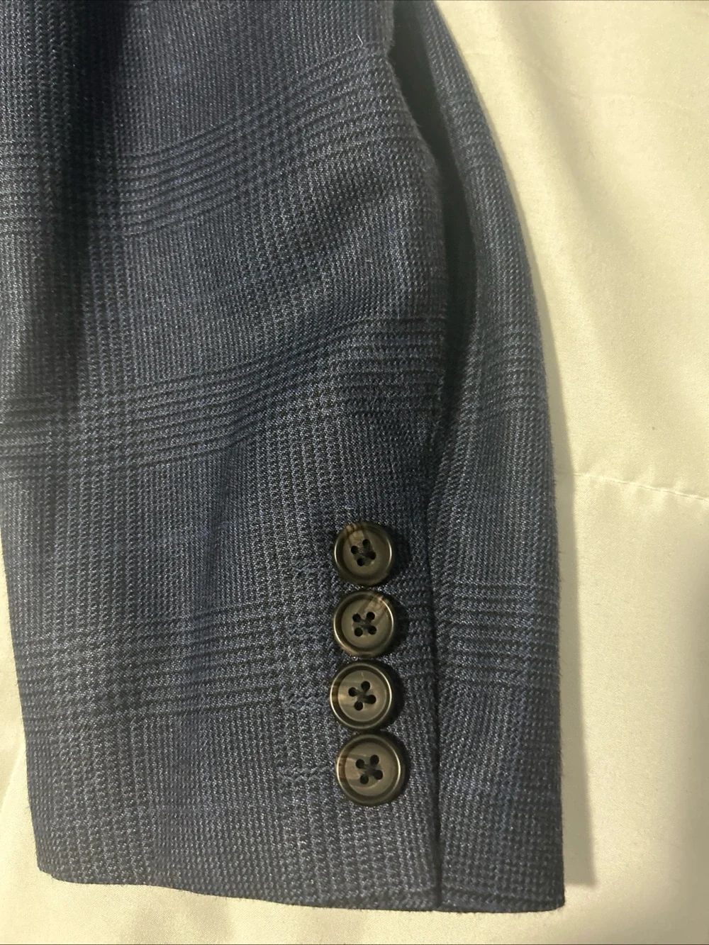 Ralph Lauren Blue Plaid Two-Button Sport Coat Blazer Jacket Modern